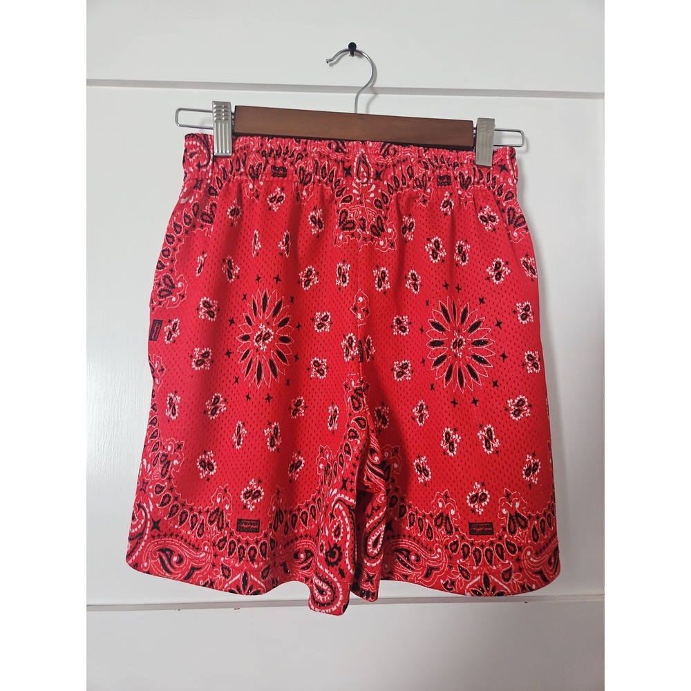 Bravest Studios Red Paisley Athletic Shorts - Picture 2 of 12